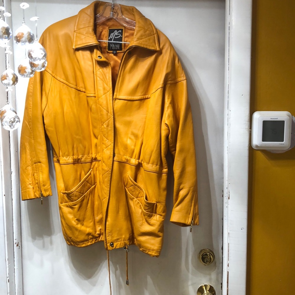 Gold leather jacket
